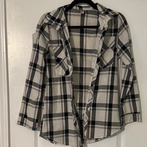 Plaid Button-Up Shirt